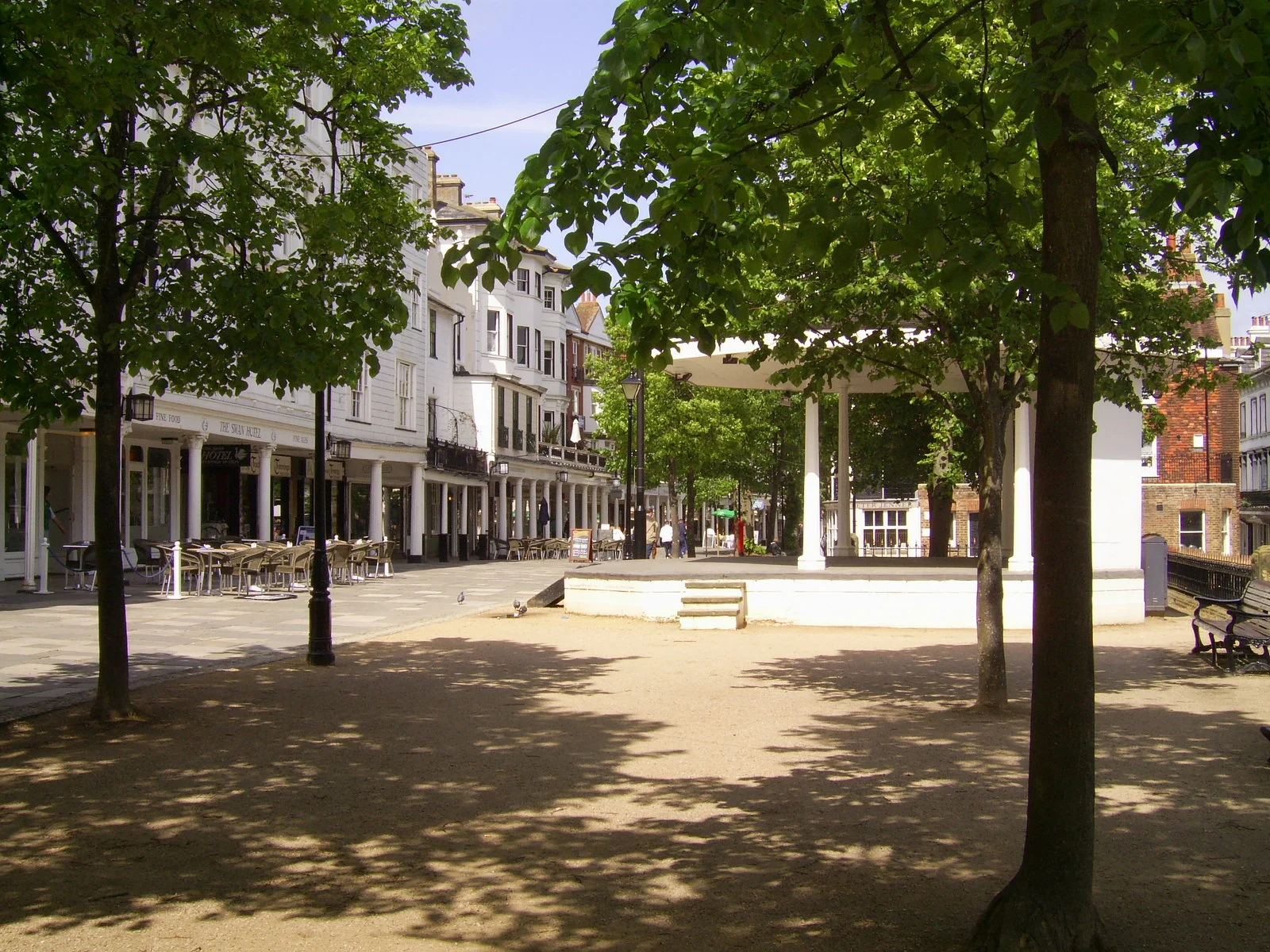 The bandstand and colonnades on the Pantiles in Tunbridge Wells