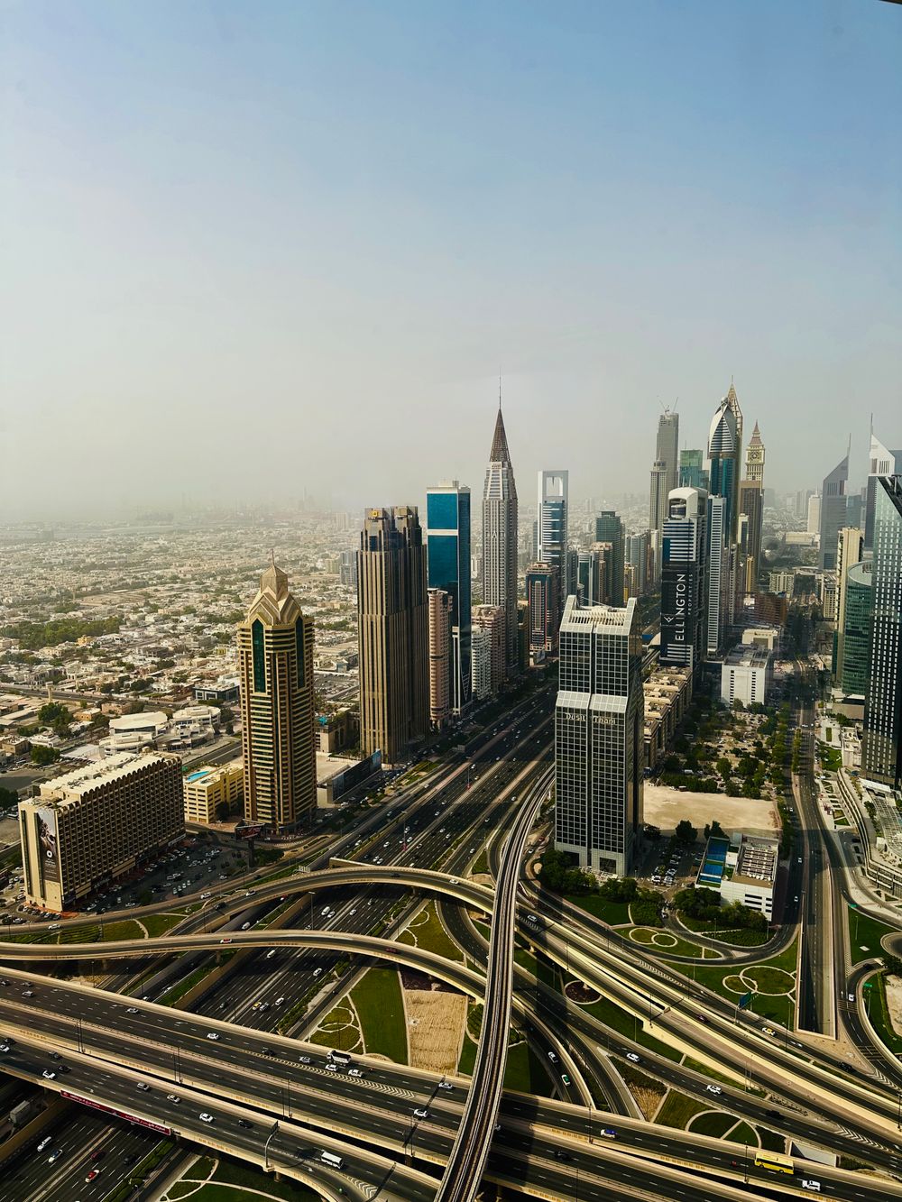Dubai’s business district and Sheikh Zayed Road